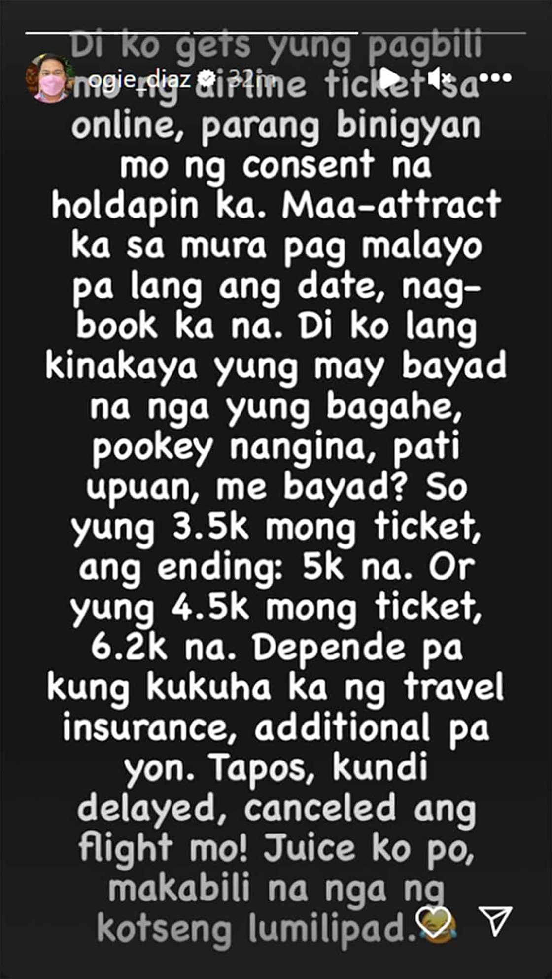 Ogie Diaz, may hugot sa nagbebenta ng airline ticket online: “Parang binigyan mo ng consent na holdapin ka” Ogie Diaz, may hugot sa nagbebenta ng airline ticket online: “Parang binigyan mo ng consent na holdapin ka”