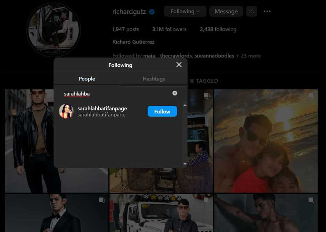 Richard Gutierrez, in-unfollow na si Sarah Lahbati sa socmed; aktres, unang nag-unfollow sa asawa