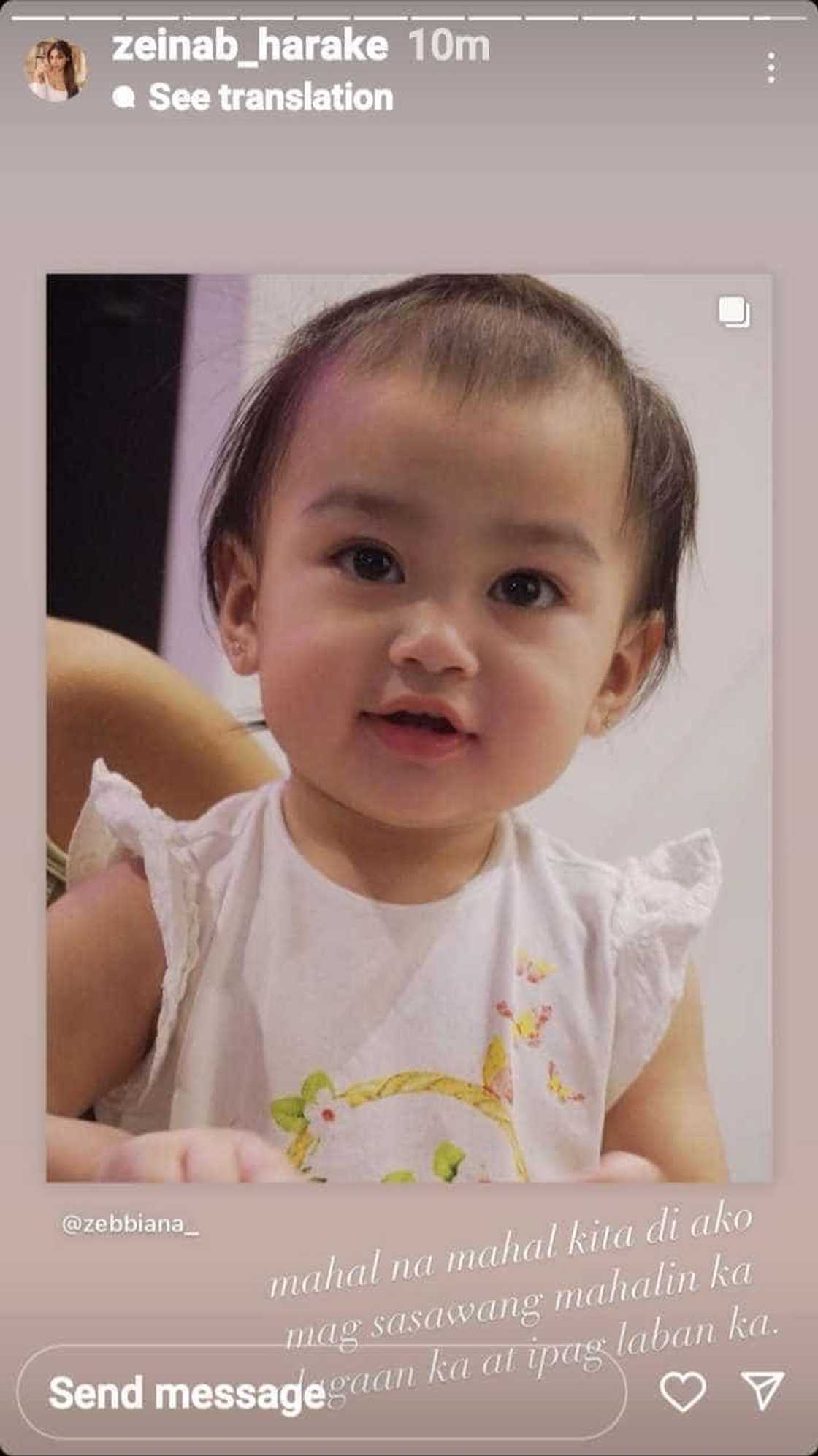 Zeinab Harake, muling nag-post ng nakakaantig na mensahe kay baby Bia Zeinab Harake, muling nag-post ng nakakaantig na mensahe kay baby Bia