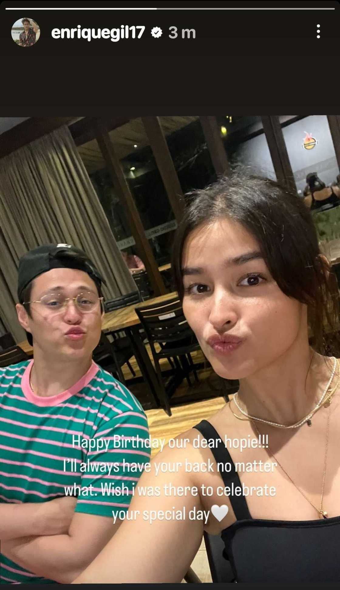 Enrique Gil, may sweet na birthday message para kay Liza Soberano Enrique Gil, may sweet na birthday message para kay Liza Soberano