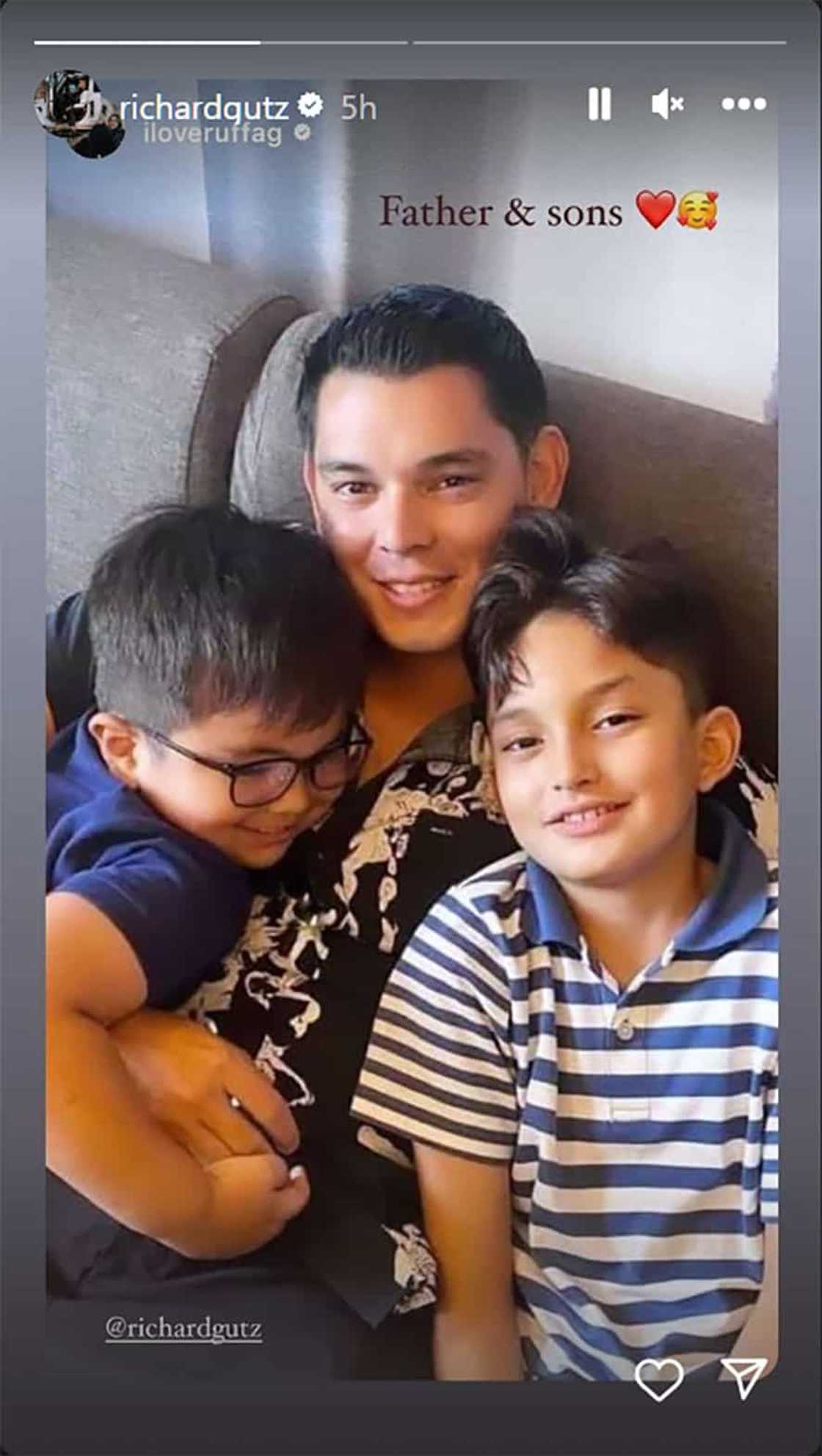 Richard Gutierrez, ni-repost pic kasama mga anak niya: “Father and sons”