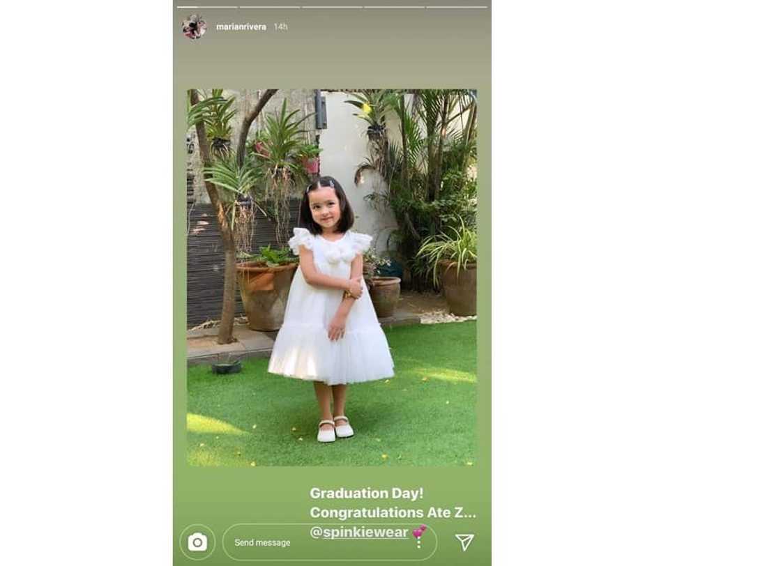 Zia Dantes graduates from pre-school; her mom Marian Rivera reacts Zia Dantes graduates from pre-school; her mom Marian Rivera reacts