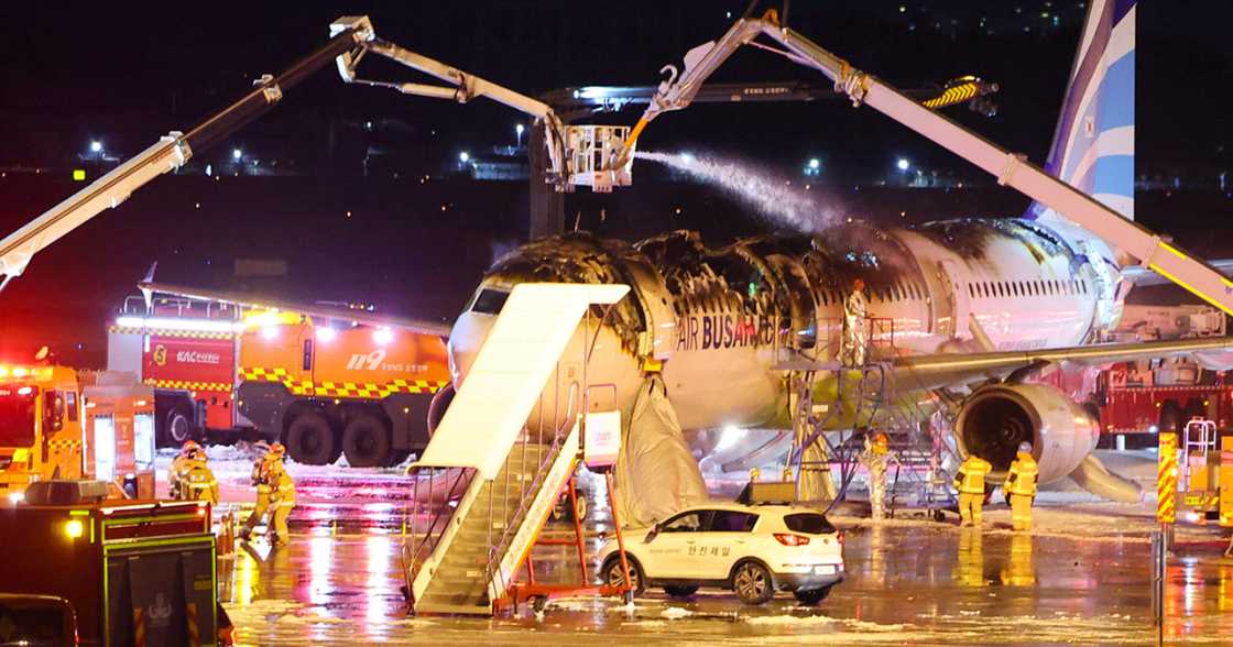 Eroplano sa South Korean airport, nasunog; 176 kataong sakay nito, inilikas Eroplano sa South Korean airport, nasunog; 176 kataong sakay nito, inilikas