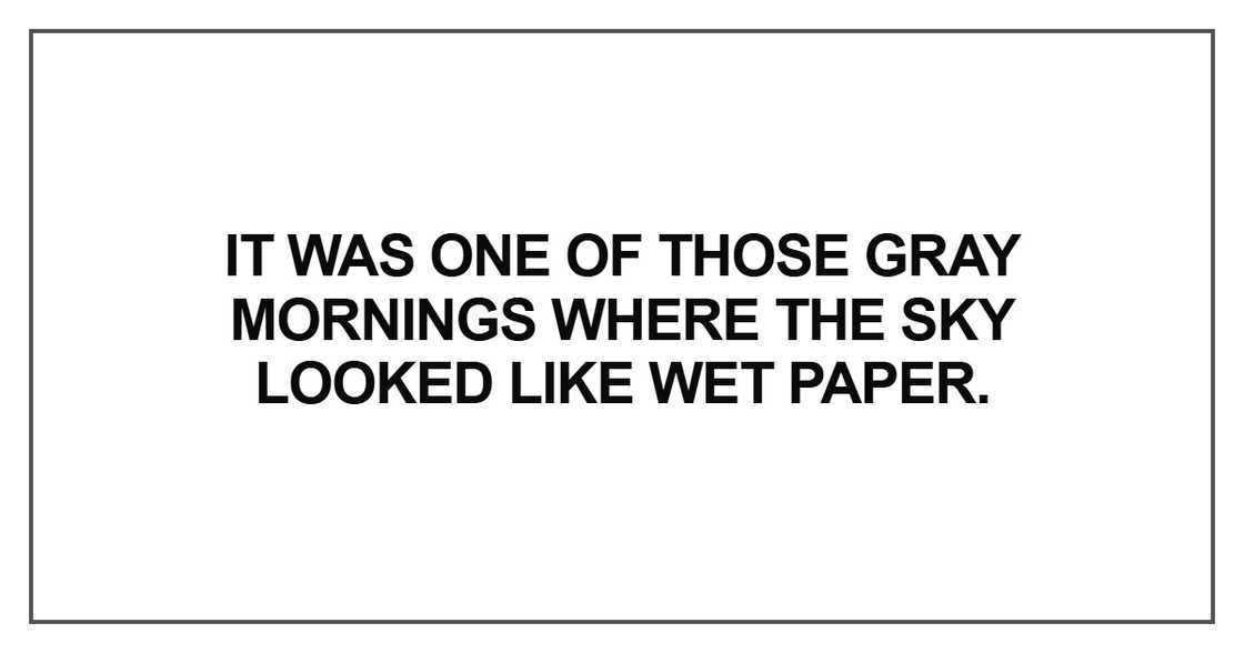 It was one of those gray mornings