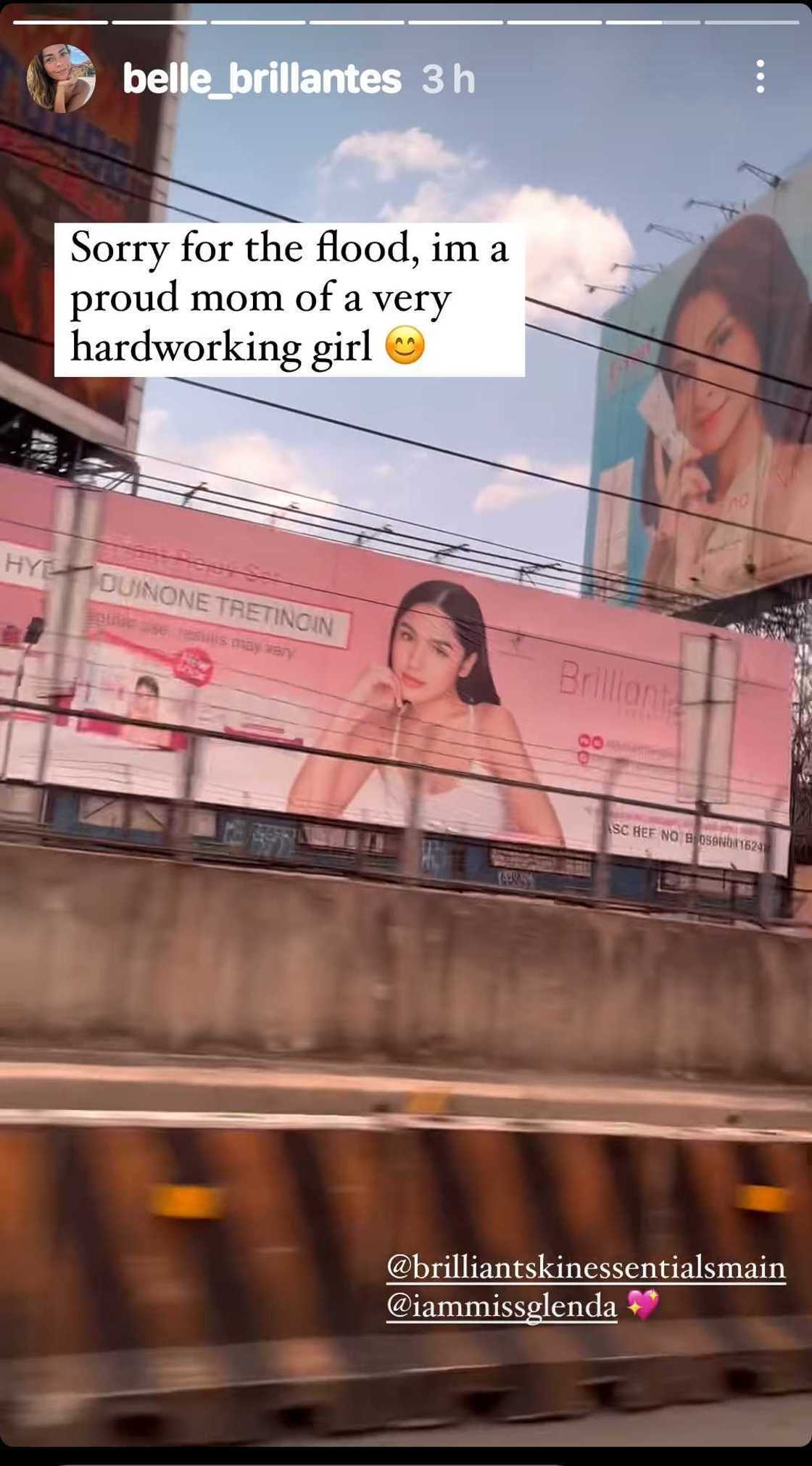 Ina ni Andrea Brillantes, ibinida ang billboards ng aktres sa EDSA: "I'm a proud mom"