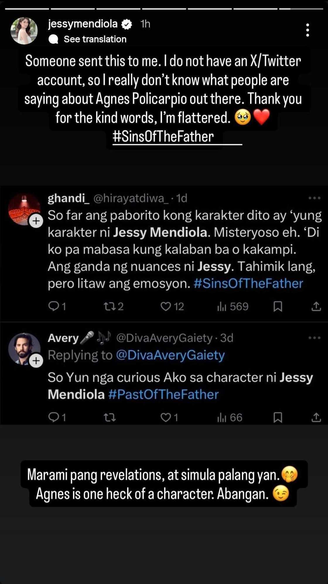 Jessy Mendiola feels 'flattered' over positive reactions to her new teleserye role Jessy Mendiola feels 'flattered' over positive reactions to her new teleserye role