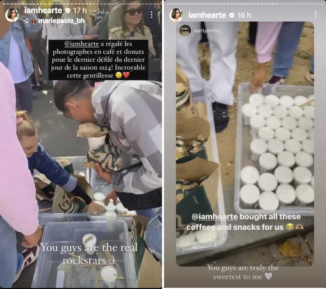 Heart Evangelista, pinasalamatan ng Paris Fashion Week photogs dahil sa ipinamigay niyang treats Heart Evangelista, pinasalamatan ng Paris Fashion Week photogs dahil sa ipinamigay niyang treats