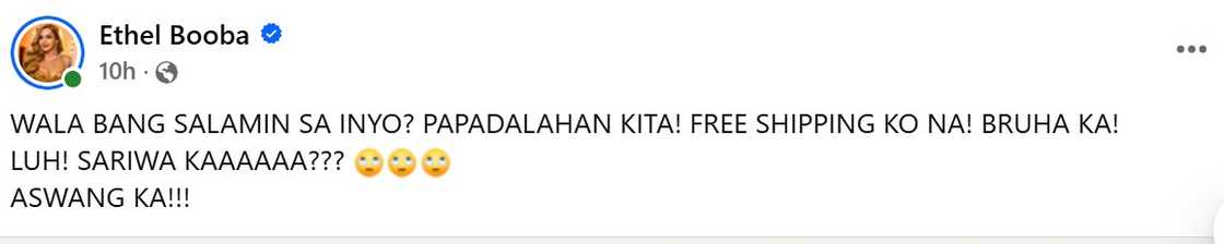 Ethel Booba, may matapang na sagot sa netizen na namintas sa kanyang hitsura