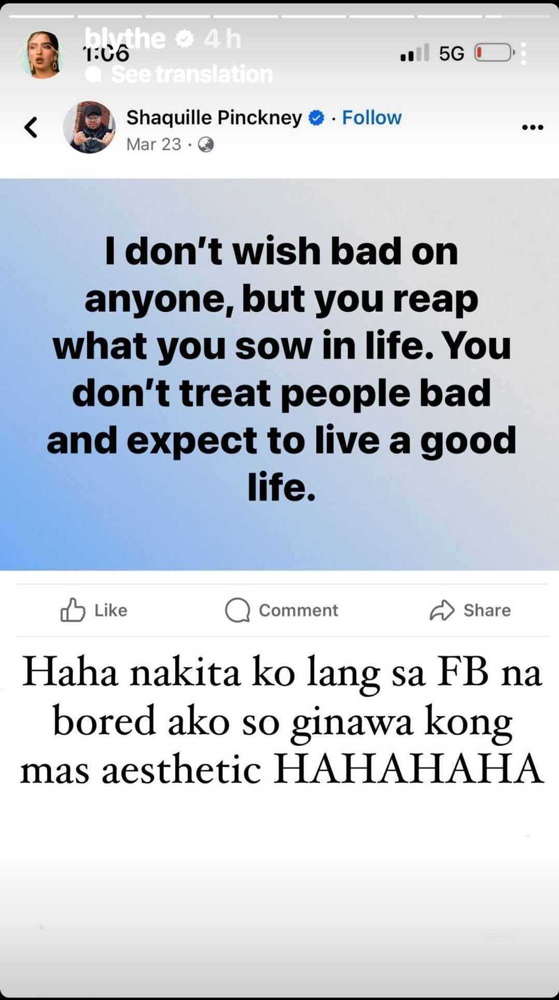 Andrea Brillantes explains previous post about karma: “nakita ko lang sa FB” Andrea Brillantes explains previous post about karma: “nakita ko lang sa FB”