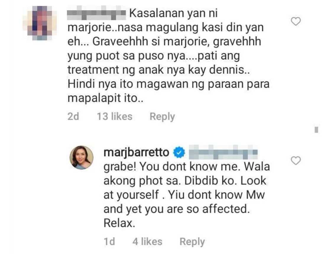 Marjorie Barretto, dinepensahan ang anak na si Julia Barretto mula sa mga bashers