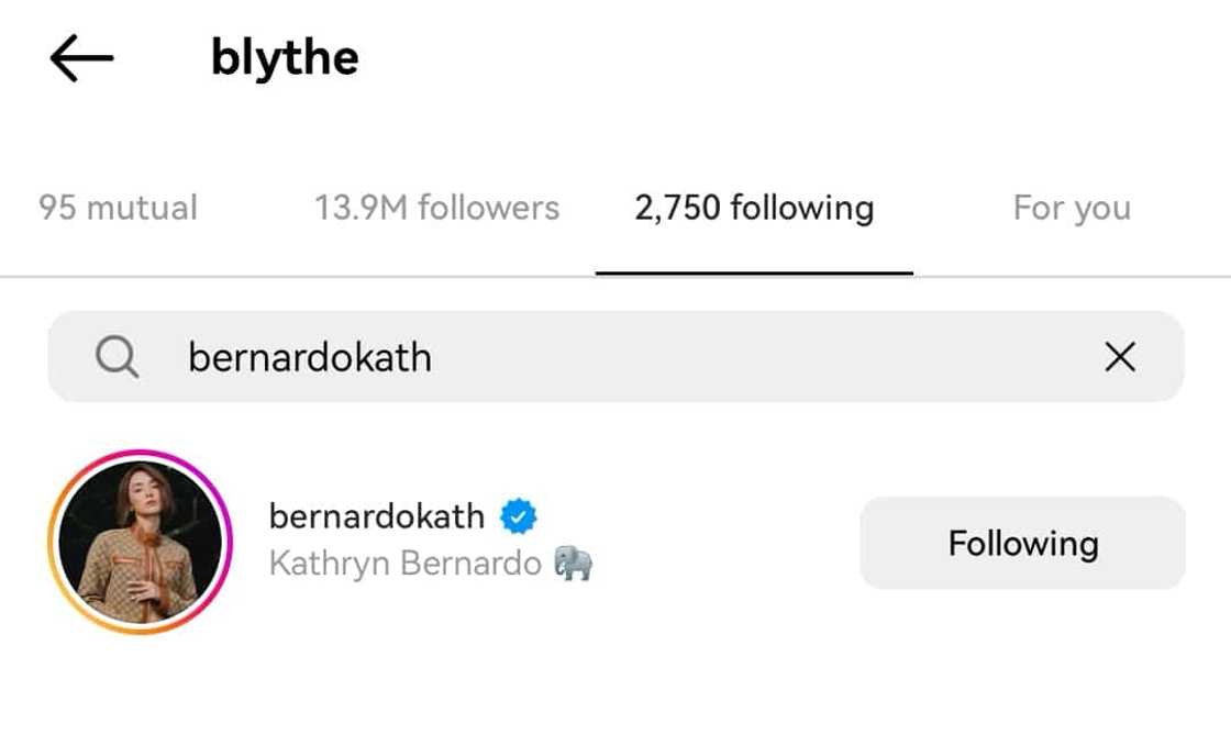 Kathryn Bernardo, naka-unfollow kay Andrea Brillantes sa Instagram