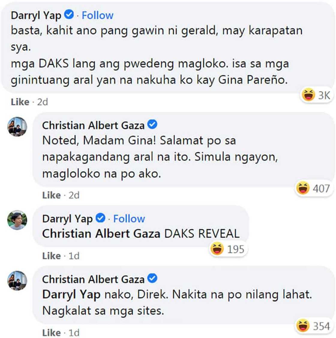 Direk Darryl Yap, nag-react sa post ni Xian Gaza ukol kay Gerald at Julia: “Mga daks lang ang pwedeng magloko!