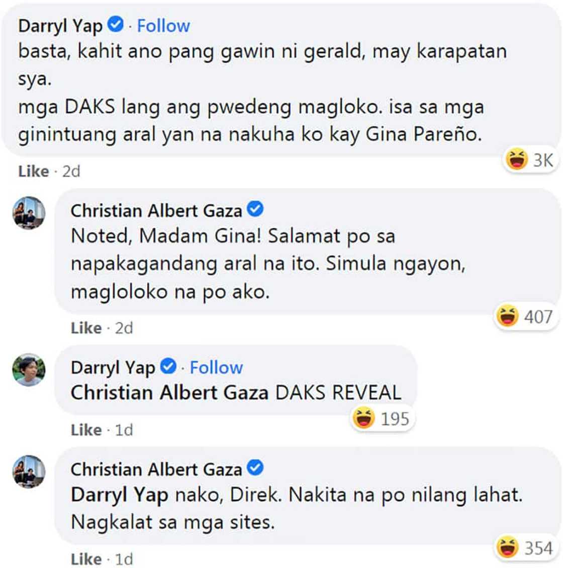 Direk Darryl Yap, nag-react sa post ni Xian Gaza ukol kay Gerald at Julia: “Mga daks lang ang pwedeng magloko! Direk Darryl Yap, nag-react sa post ni Xian Gaza ukol kay Gerald at Julia: “Mga daks lang ang pwedeng magloko!