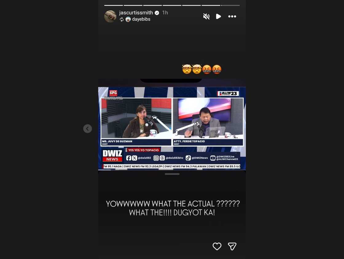 Screenshot from Jasmine Curtis' IG Story (@jascurtissmith) Screenshot from Jasmine Curtis' IG Story (@jascurtissmith)