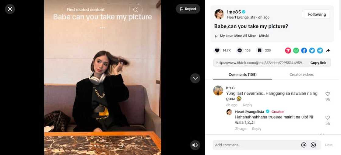 Post ni Heart Evangelista tungkol sa pagkuha ng litrato ni Chiz Escudero, viral Post ni Heart Evangelista tungkol sa pagkuha ng litrato ni Chiz Escudero, viral