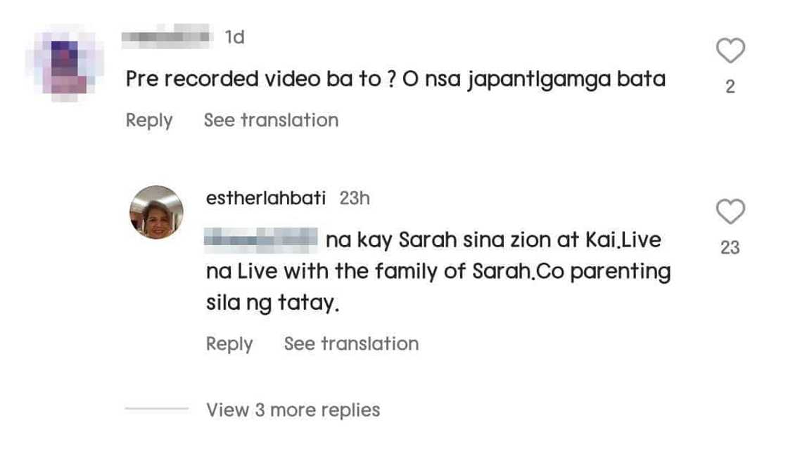 Ina ni Sarah Lahbati, sinagot ang isang netizen: "Co-parenting sila ng tatay" Ina ni Sarah Lahbati, sinagot ang isang netizen: "Co-parenting sila ng tatay"