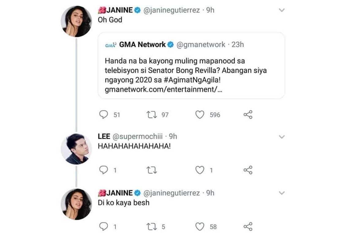 Pilita Corrales chides Janine Gutierrez over controversial tweet vs Bong Revilla Pilita Corrales chides Janine Gutierrez over controversial tweet vs Bong Revilla