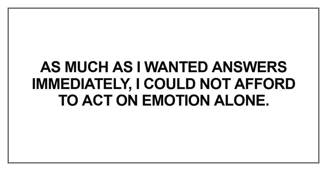 As much as I wanted answers