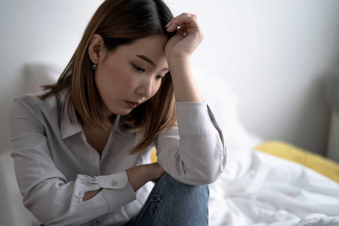 A sad lady A sad lady