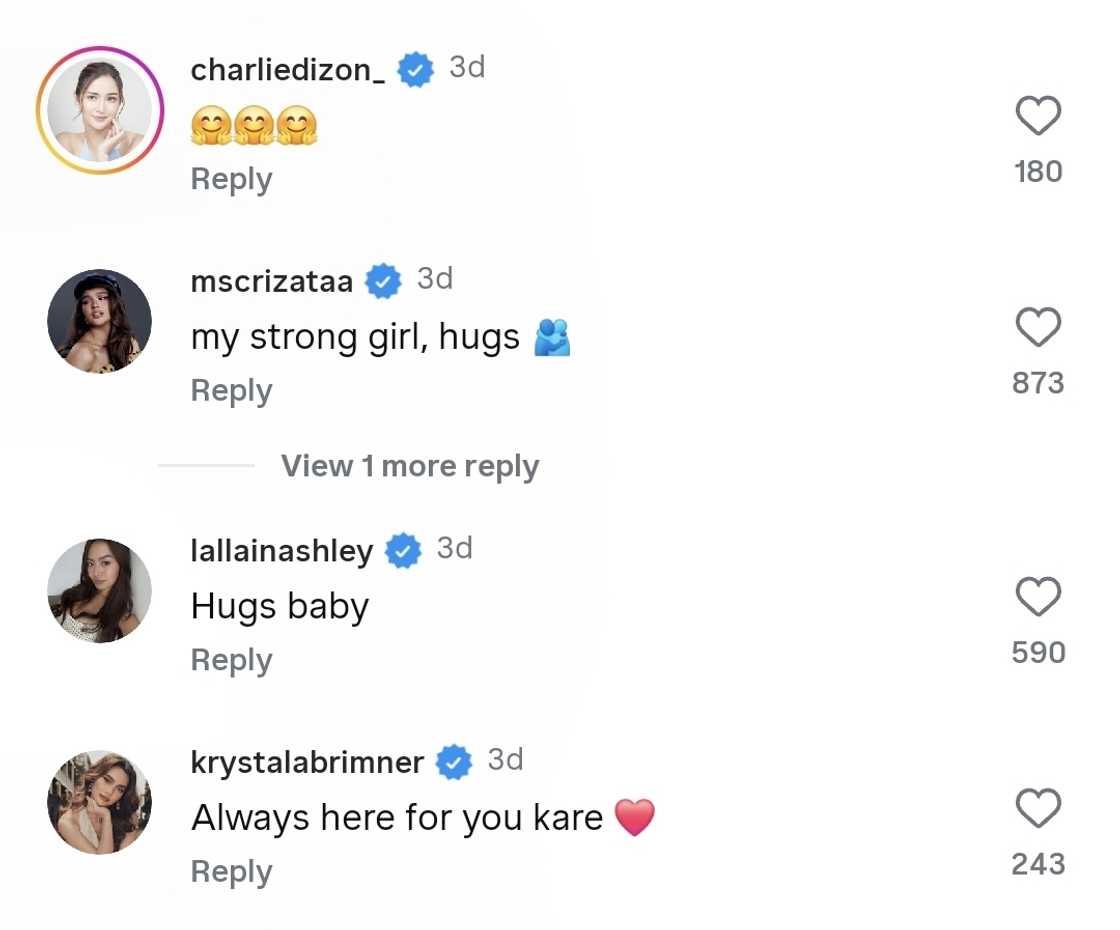 Celebrities show love for Karina Bautista after she confirmed her split with Manny Billones