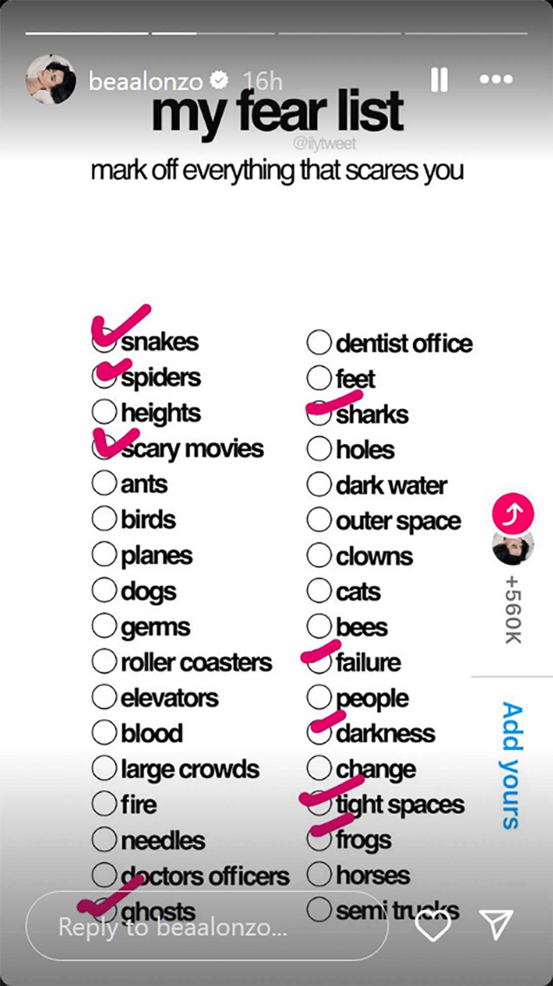 Bea Alonzo, ibinahagi ang ilang bagay na talagang kinatatakutan niya Bea Alonzo, ibinahagi ang ilang bagay na talagang kinatatakutan niya