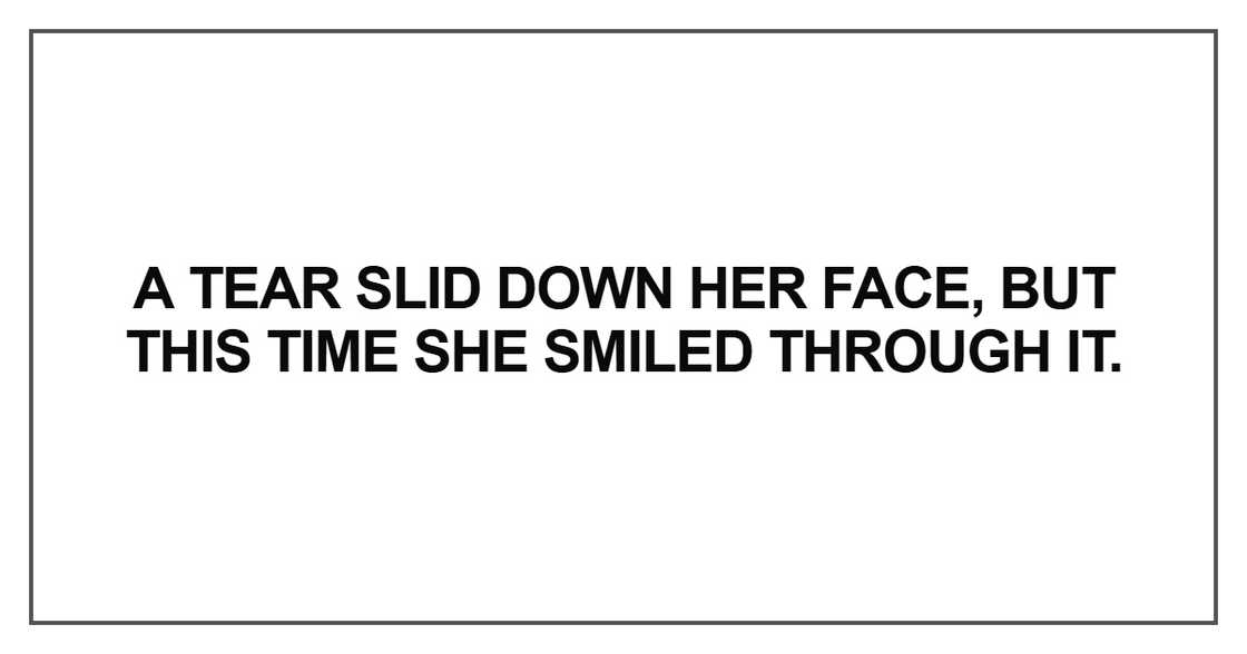 A tear slid down her face A tear slid down her face
