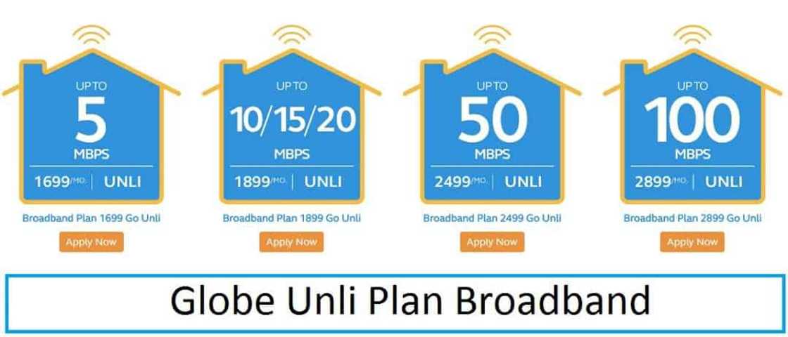 Globe internet plans