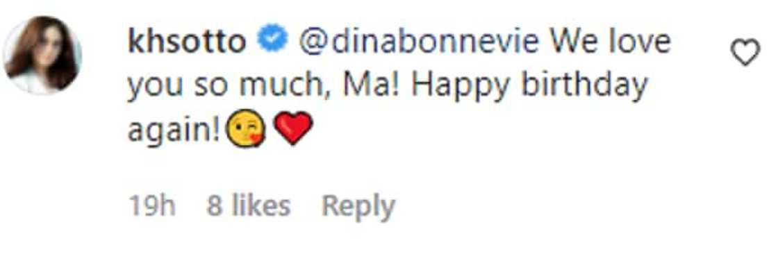 Kristine Hermosa, may sagot sa post ni Dina Bonnevie para sa kanyang mga anak at apo: "We love you so much" Kristine Hermosa, may sagot sa post ni Dina Bonnevie para sa kanyang mga anak at apo: "We love you so much"