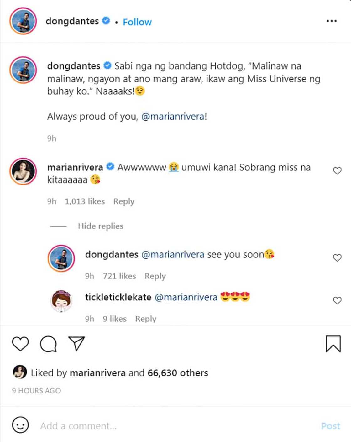 Marian Rivera, labis na nalugod sa post ni Dingdong Dantes; sinabi tuloy sa asawang umuwi na: “Aww umuwi kana” Marian Rivera, labis na nalugod sa post ni Dingdong Dantes; sinabi tuloy sa asawang umuwi na: “Aww umuwi kana”