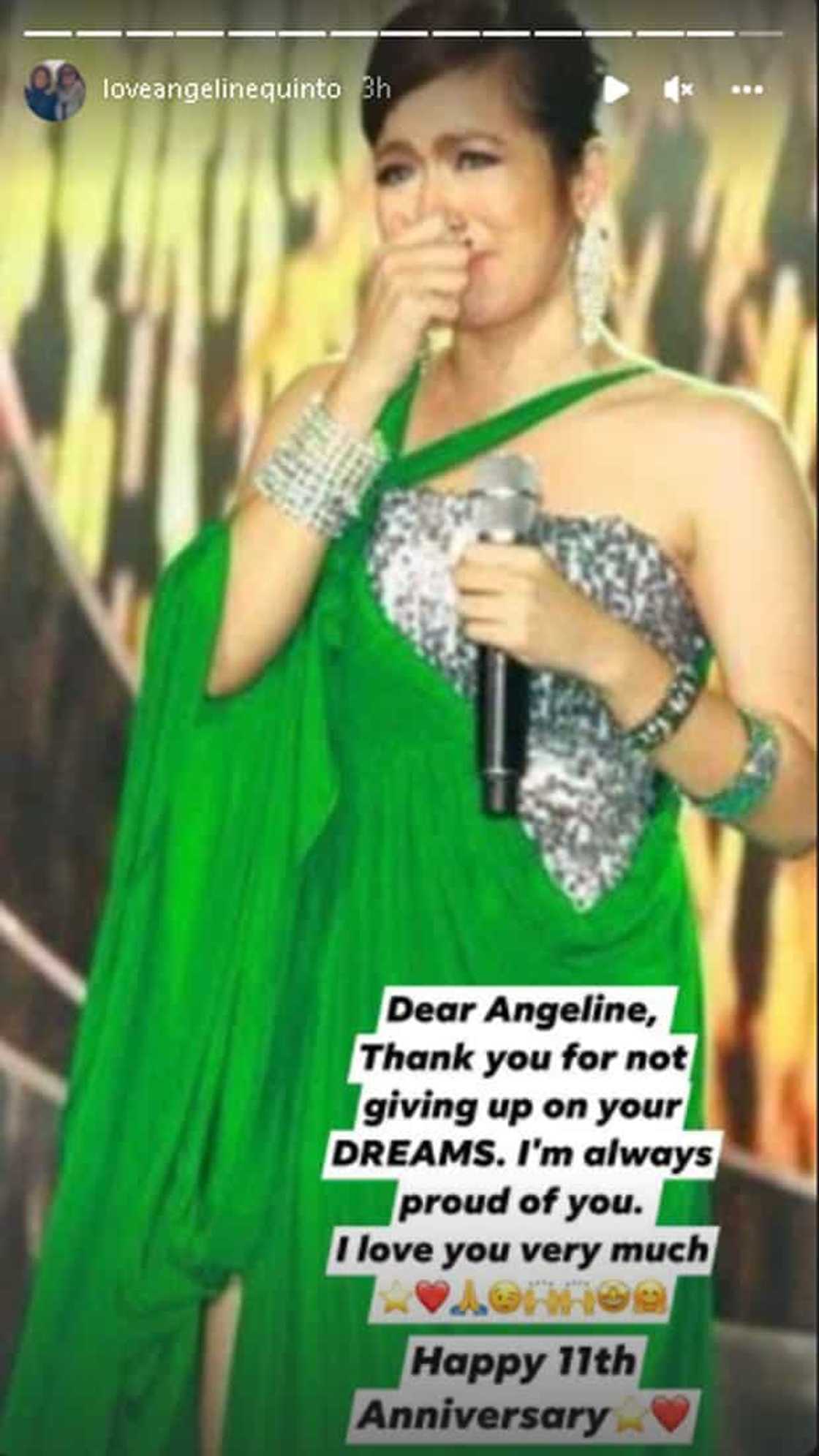 Angeline Quinto, binalikan ang simula ng kanyang pangarap '11 years ago' Angeline Quinto, binalikan ang simula ng kanyang pangarap '11 years ago'