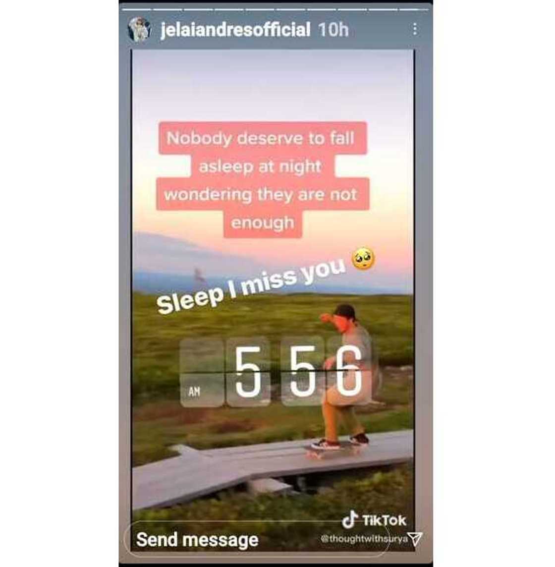 Post ni Jelai Andres tungkol sa pagtulog, viral: “Sleep I miss you”