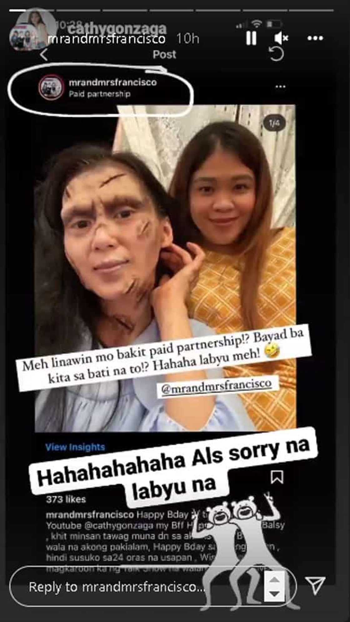 Melai Cantiveros, nag-sorry kay Alex dahil sa paggamit ng "prepaid partnership" sa birtday greeting Melai Cantiveros, nag-sorry kay Alex dahil sa paggamit ng "prepaid partnership" sa birtday greeting