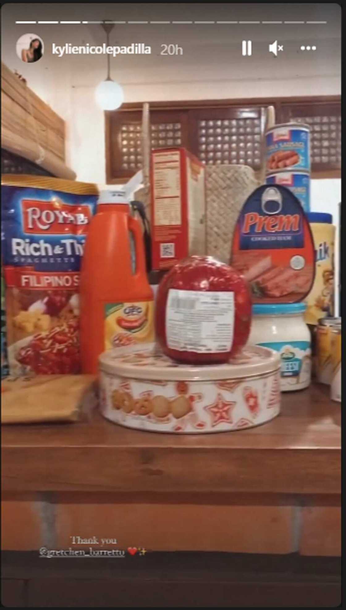 Kylie Padilla thanks Gretchen Barretto as she receives goodies from her Kylie Padilla thanks Gretchen Barretto as she receives goodies from her