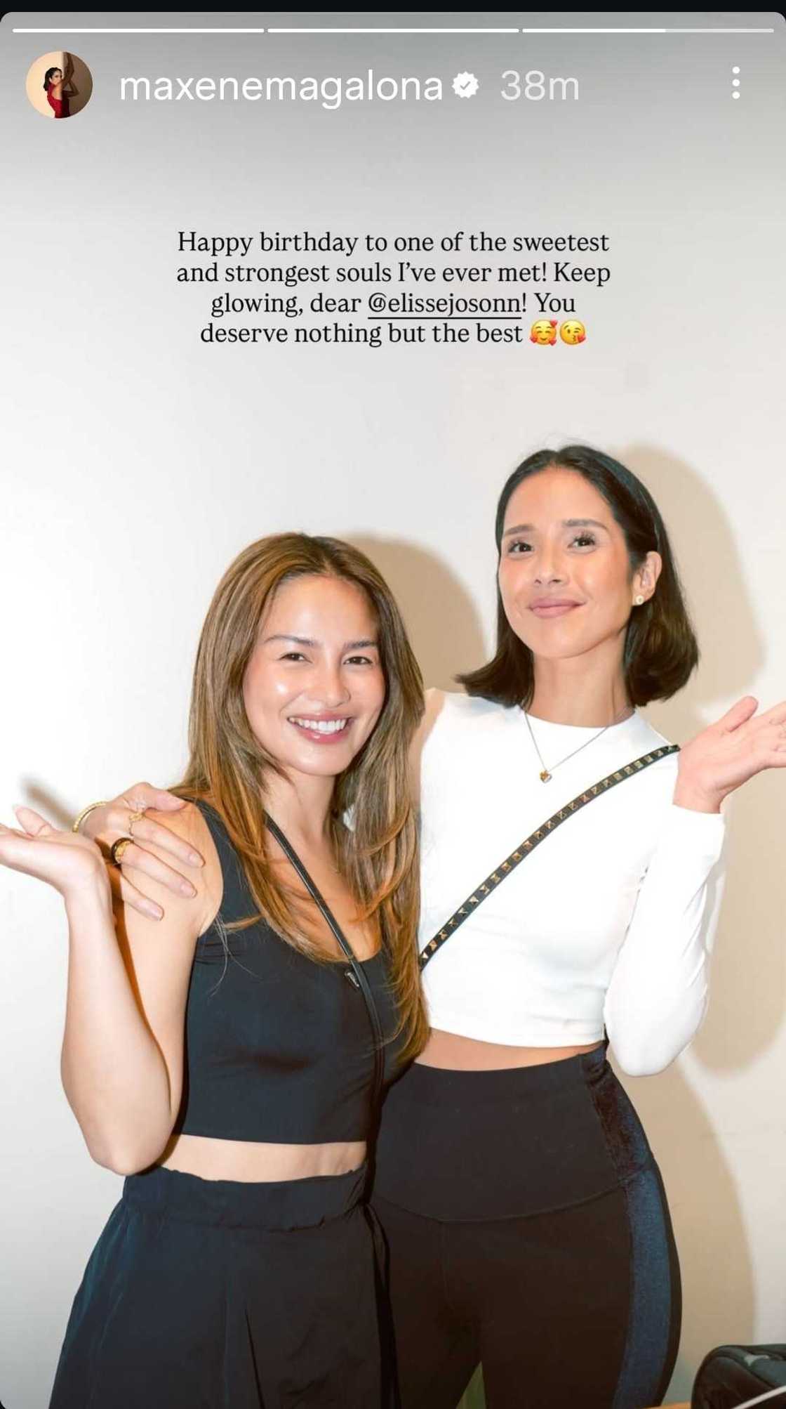 Elisse Joson receives heartfelt birthday message from Maxene Magalona Elisse Joson receives heartfelt birthday message from Maxene Magalona