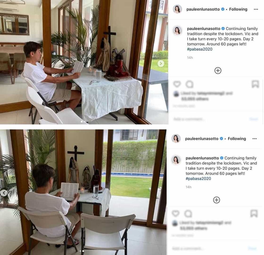 Vic Sotto & Pauleen Luna solemnly celebrate Good Friday at home amid lockdown Vic Sotto & Pauleen Luna solemnly celebrate Good Friday at home amid lockdown