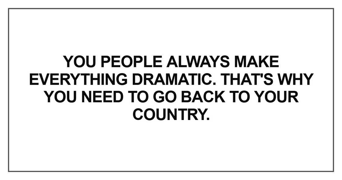 You people always make everything You people always make everything