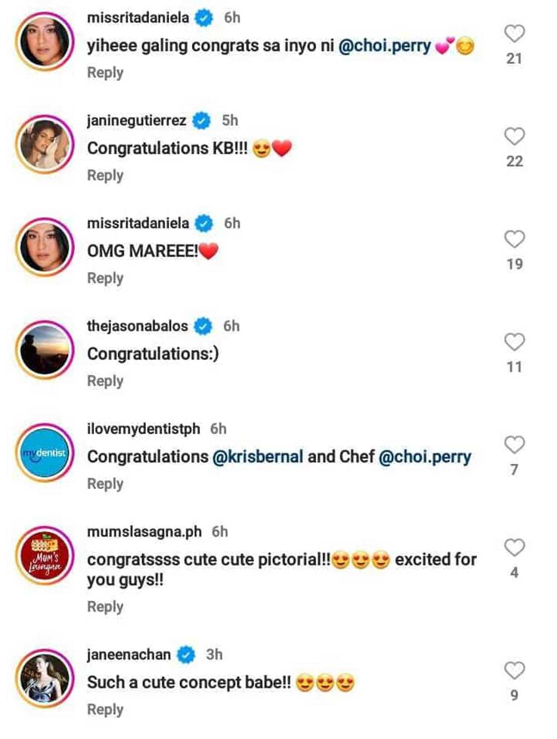 Celebrities react to Kris Bernal's pregnancy announcement: “Congratulations” Celebrities react to Kris Bernal's pregnancy announcement: “Congratulations”