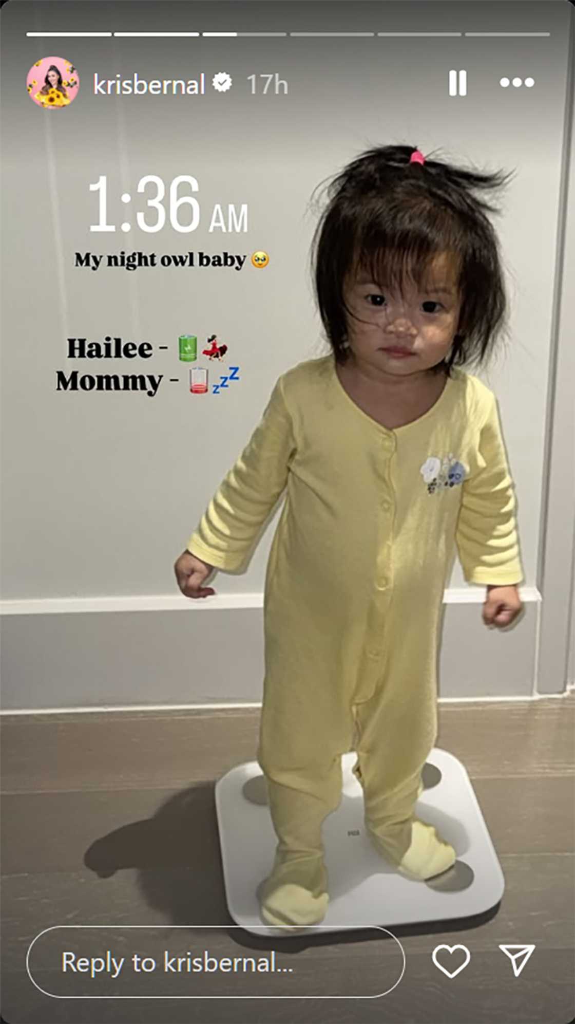 Kris Bernal, ibinahagi gaano ka “night owl” ang kanyang baby Kris Bernal, ibinahagi gaano ka “night owl” ang kanyang baby