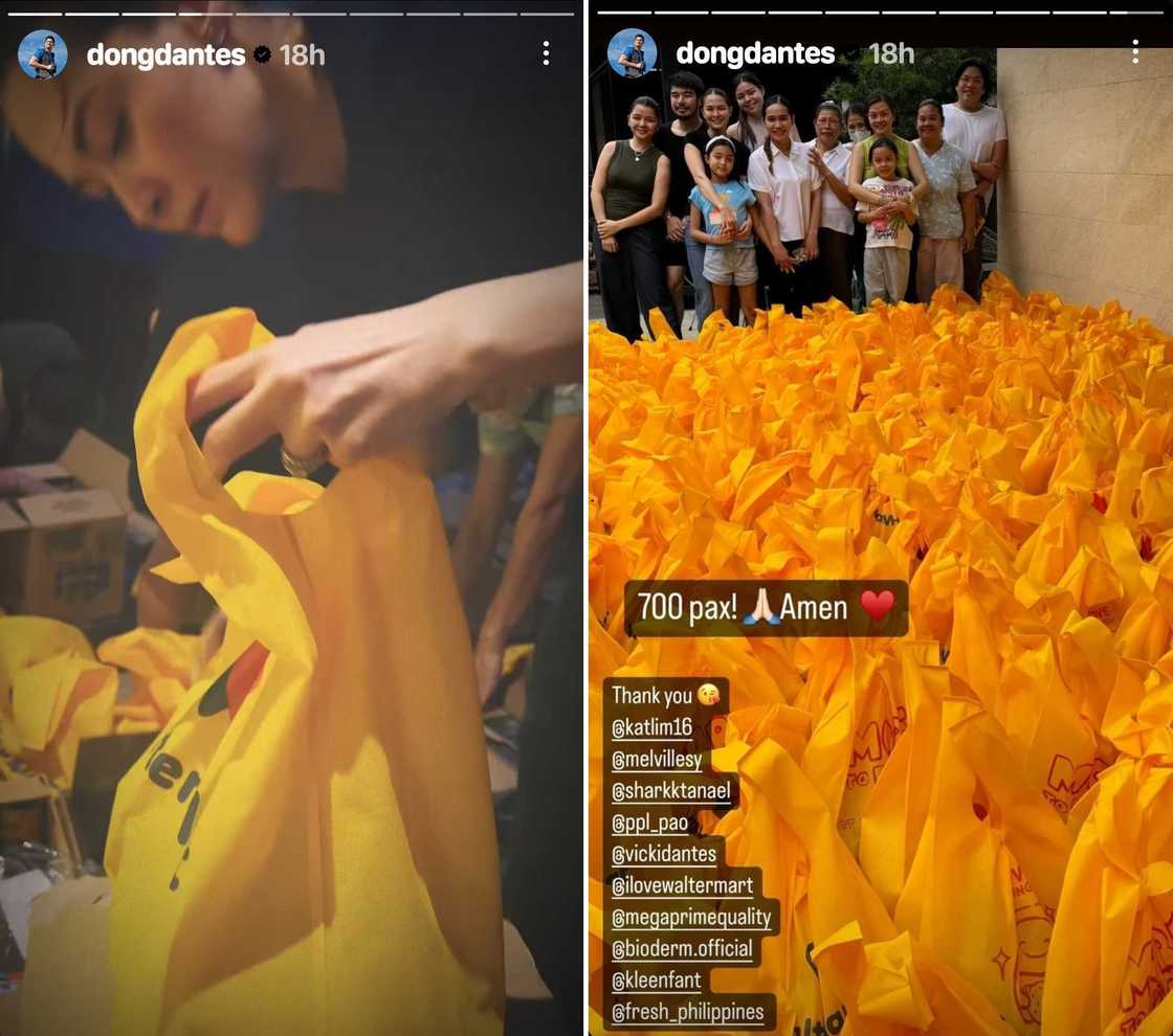 Marian Rivera, Dingdong Dantes donate relief packs to super typhoon Carina victims