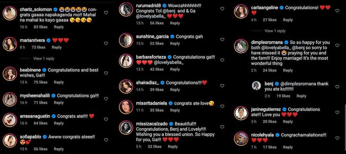Lovely Abella, Benj Manalo are now married; celebrities congratulated them Lovely Abella, Benj Manalo are now married; celebrities congratulated them