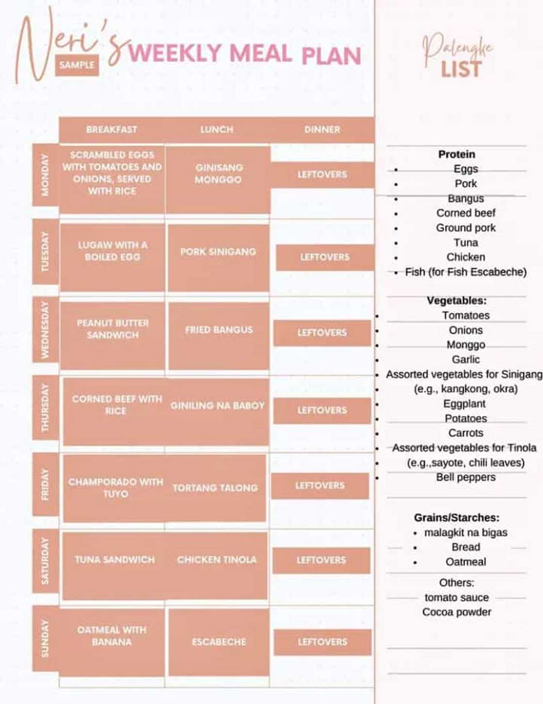 Neri Naig, dinelete na ang P1,000 week meal plan; gagawa ng mas detalyadong plan Neri Naig, dinelete na ang P1,000 week meal plan; gagawa ng mas detalyadong plan