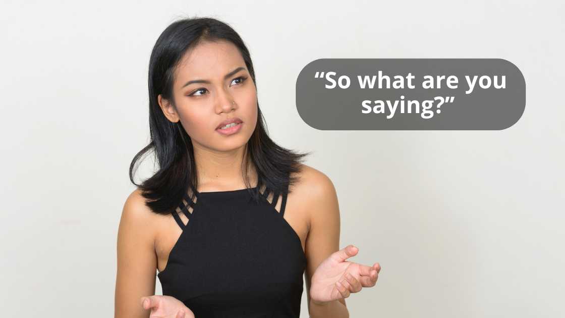 A young woman arguing A young woman arguing