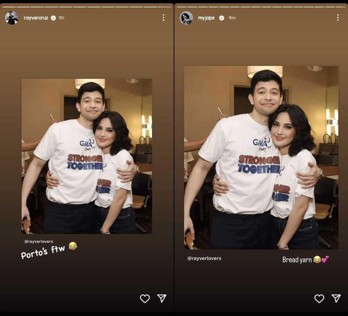 Julie Anne San Jose, Rayver Cruz, poke fun at their sweet photo: "Bread yarn" Julie Anne San Jose, Rayver Cruz, poke fun at their sweet photo: "Bread yarn"