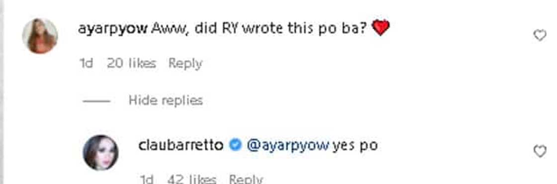 Claudine Barretto, niresbakan ang kumwestyon kung penmanship ni Rico Yan sa love letter Claudine Barretto, niresbakan ang kumwestyon kung penmanship ni Rico Yan sa love letter