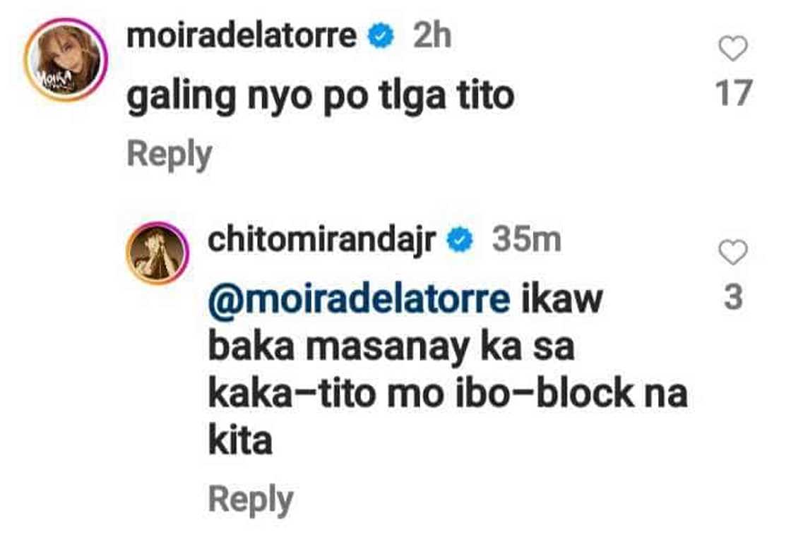 Chito Miranda, makulit na sinagot ang muling pagtawag sa kanya ni Moira dela Torre ng “tito”