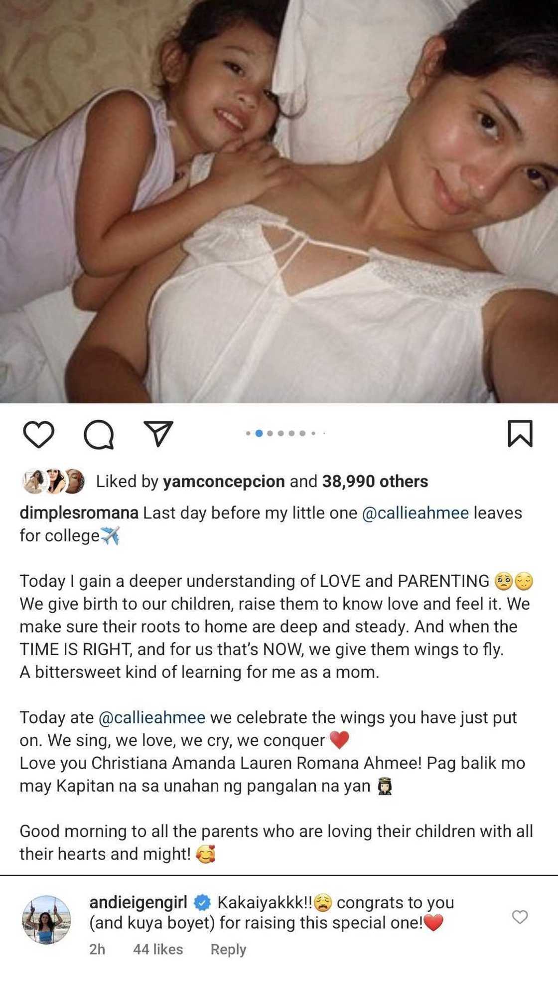 Andi Eigenmann on Dimples Romana's emotional letter to Callie: "Kakaiyak" Andi Eigenmann on Dimples Romana's emotional letter to Callie: "Kakaiyak"