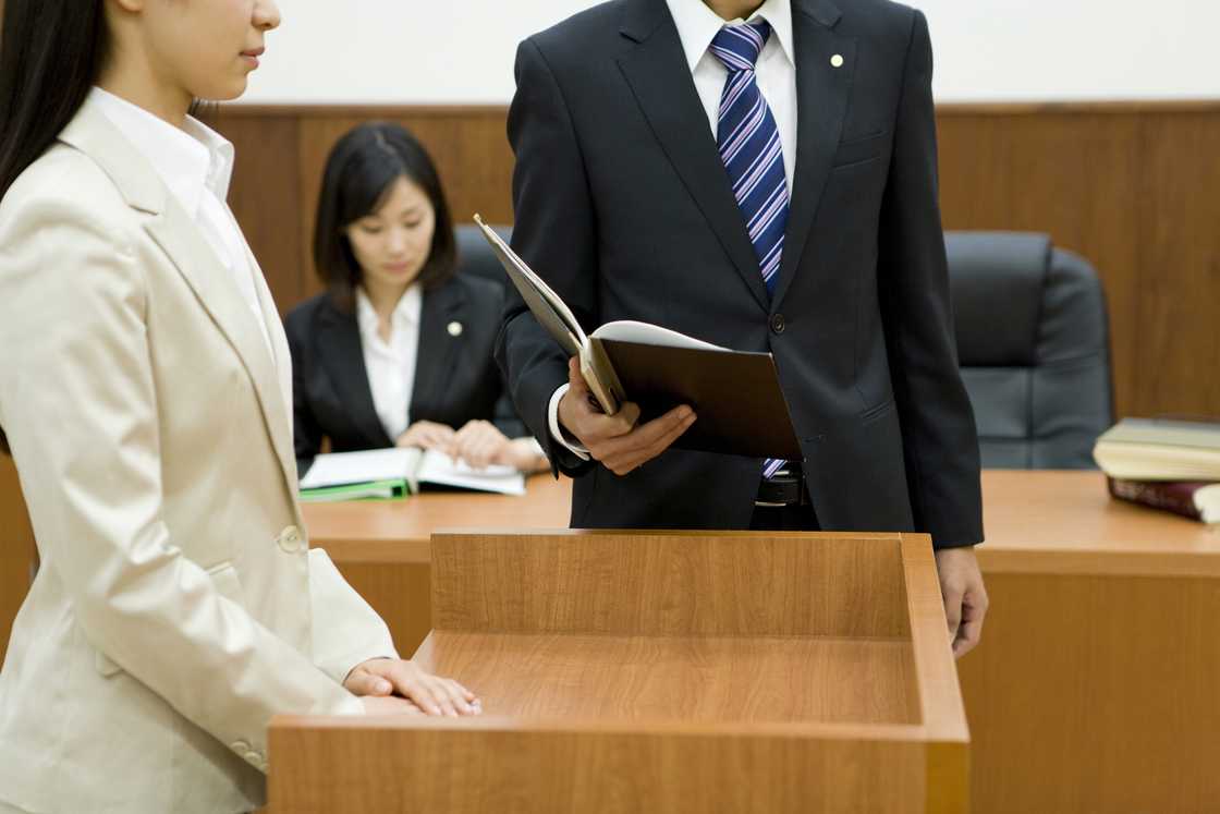 A woman in court A woman in court