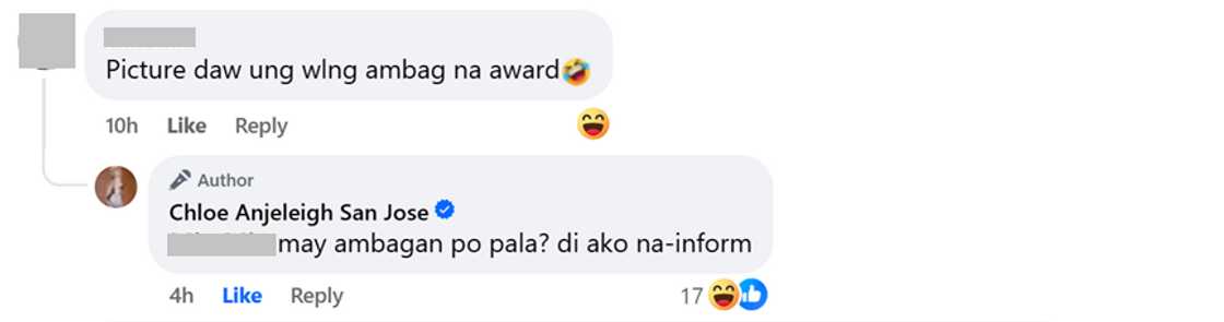 Chloe San Jose, may witty na sagot sa nega comments sa pics niya with celebs sa ABS-CBN Ball Chloe San Jose, may witty na sagot sa nega comments sa pics niya with celebs sa ABS-CBN Ball