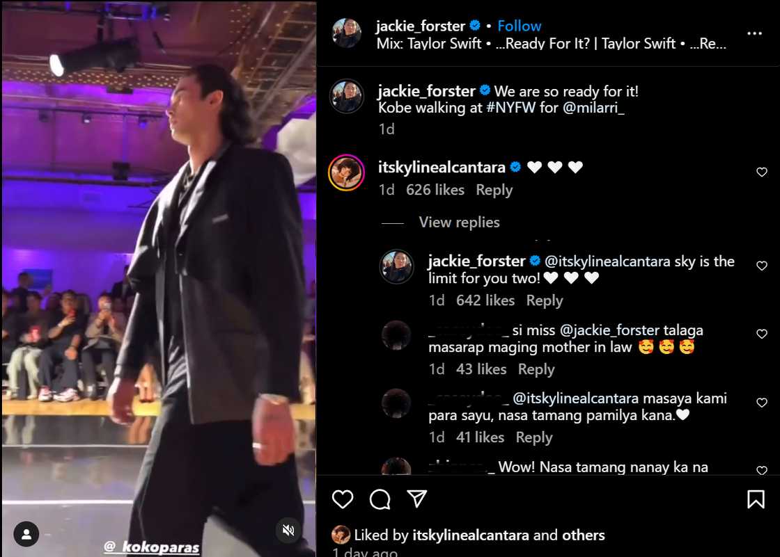 Kyline Alcantara at Kobe Paras, nakakuha ng supporta kay Jackie Forster