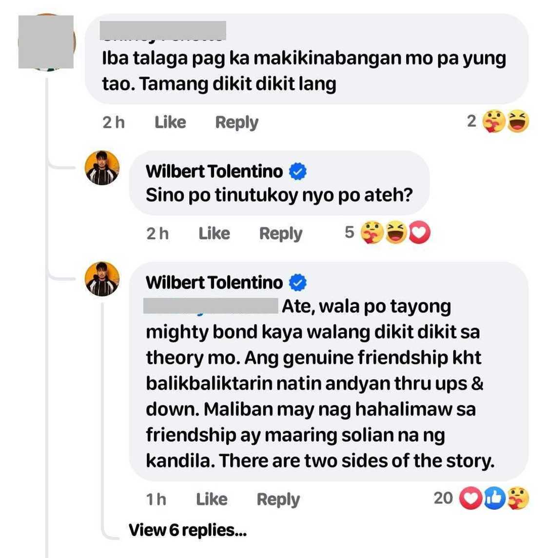 Wilbert Tolentino, sinagot ang “tamang dikit dikit lang” comment sa post niya: “Sino po” Wilbert Tolentino, sinagot ang “tamang dikit dikit lang” comment sa post niya: “Sino po”